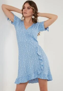 LELA FLORAL RUFFLE DETAIL - Freizeitkleid - Baby Blue 11 LELA FLORAL RUFFLE DETAIL - Freizeitkleid - Baby Blue -Günstiges Mode Verkaufsgeschäft 092f445a0eb441a68f51e1d440a45900