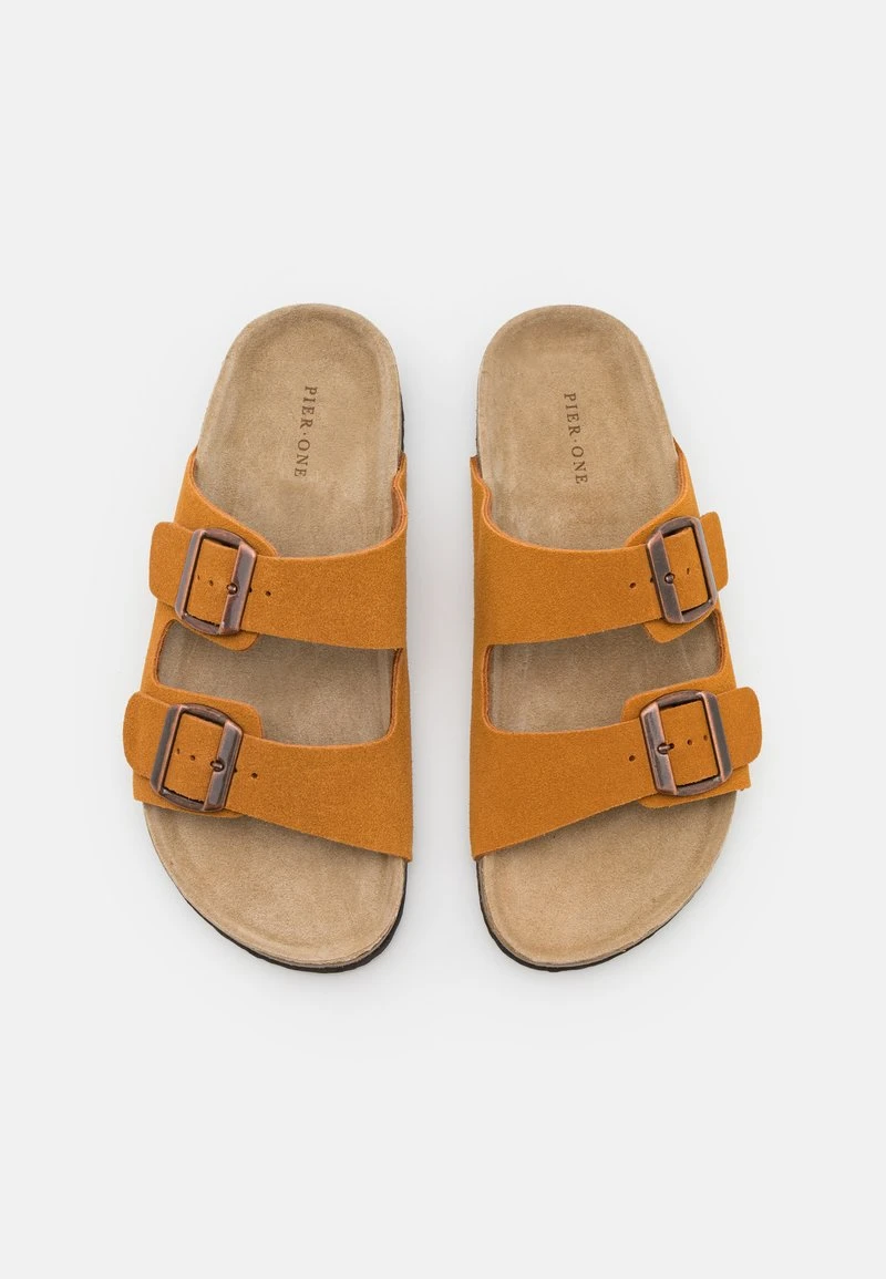 Pier One LEATHER UNISEX - Hausschuh - Cognac 4 Pier One LEATHER UNISEX - Hausschuh - Cognac – Bild 4