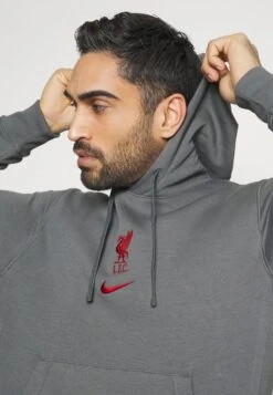 Nike Performance LIVERPOOL FC CLUB HOODIE - Sweatshirt - Smoke Grey/tough Red -Günstiges Mode Verkaufsgeschäft 0efd05f42b5c4a7ab606e976477c56d0