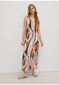 Comma Maxikleid - Brown Aop