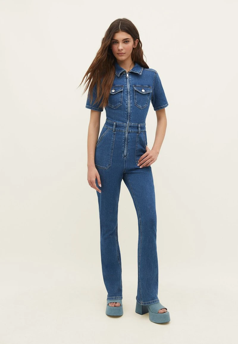 Stradivarius Jumpsuit - Dark Blue Denim 2 Stradivarius Jumpsuit - Dark Blue Denim – Bild 2