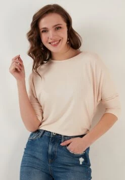 LELA CREW NECK - Langarmshirt - Stone -Günstiges Mode Verkaufsgeschäft 20cc25c5532345318e4c4505bdaeefc3
