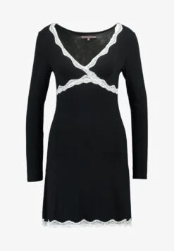 Anna Field HEIDI LONG SLEEVES VISCOSE NIGHTDRESS - Nachthemd - Black -Günstiges Mode Verkaufsgeschäft 32fa00dfae104f94a6dcda686bd2fdf8