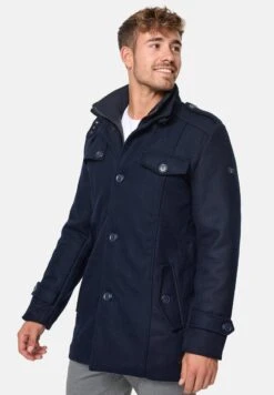 Indicode Jeans BRANDAN - Kurzmantel - Dark Blue -Günstiges Mode Verkaufsgeschäft 398f008f66e14205bb0af707e60812d3