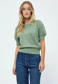 Minus LIVA - T-Shirt Basic - Basil Green Melange -Günstiges Mode Verkaufsgeschäft 40cdce3b5868486d805d120555673bf3 1