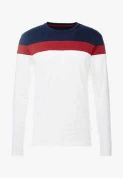 Pier One Langarmshirt - Offwhite/dark Blue -Günstiges Mode Verkaufsgeschäft 63ae9e8cee0e4fb9a5cbf2e242232e72