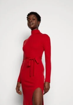 Anna Field ROLLKRAGEN RIPP MINI STRICKKLEID MIT GÜRTEL - Strickkleid - Red -Günstiges Mode Verkaufsgeschäft 71b57cf9ce54411882918bef331aba09