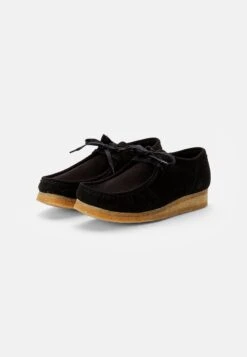 Clarks Originals WALLABEE - Sportlicher Schnürer - Black Vegan -Günstiges Mode Verkaufsgeschäft 788ba306fbe34bc883559b1d0b65b969