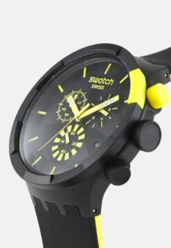 Swatch RACING PLEASURE - Chronograph - Black/yellow -Günstiges Mode Verkaufsgeschäft 8a80ec64c62b4ad69f8f84561c35a522