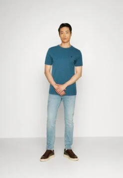 Pier One 5 PACK - T-Shirt Basic - Mottled Blue/light Green/off-white