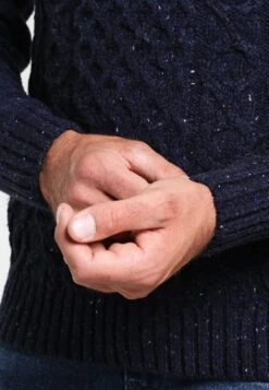 Pier One Strickpullover - Mottled Dark Blue -Günstiges Mode Verkaufsgeschäft a048db5e31ba4f3589df0abe92fd4cb7