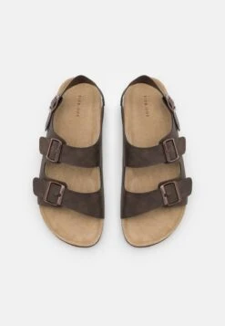 Pier One UNISEX - Riemensandalette - Dark Brown -Günstiges Mode Verkaufsgeschäft a689817c07e34f47aa63a98de89f094a