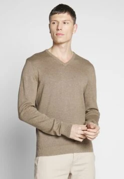 Pier One Strickpullover - Mottled Beige -Günstiges Mode Verkaufsgeschäft b87327700a284e3f9eeedc6281b3cb78 1