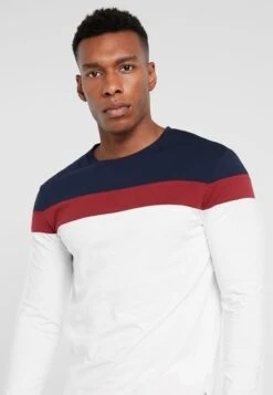 Pier One Langarmshirt - Offwhite/dark Blue -Günstiges Mode Verkaufsgeschäft bc3bc60922d142d5b1571aa1f16586a9