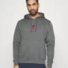 Nike Performance LIVERPOOL FC CLUB HOODIE - Sweatshirt - Smoke Grey/tough Red
