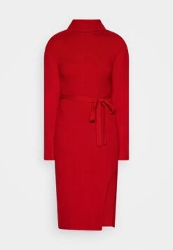 Anna Field ROLLKRAGEN RIPP MINI STRICKKLEID MIT GÜRTEL - Strickkleid - Red -Günstiges Mode Verkaufsgeschäft d04bebcd58f24f00a11111c54cc28fcb