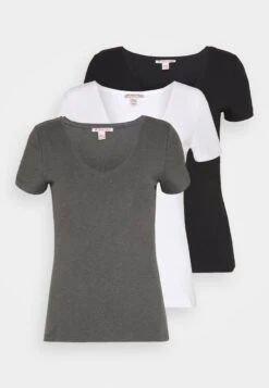 Anna Field 3 PACK - T-Shirt Basic - Black, White -Günstiges Mode Verkaufsgeschäft d8673abc075746a285714e911a623aef 1