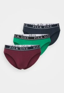 Pier One BRANDED WAISTBAND BRIEFS 3 PACK - Slip - Dark Blue /green/bordeaux -Günstiges Mode Verkaufsgeschäft e4133ac12af345d2ba6dfa134f8b50cd