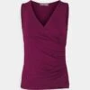 Anna Field Top - Dark Red
