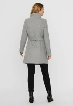 Vero Moda VMTWODOPE BELT JACKET - Kurzmantel - Light Grey Melange -Günstiges Mode Verkaufsgeschäft e8228019e7864fd1b9d88076de92c7b8