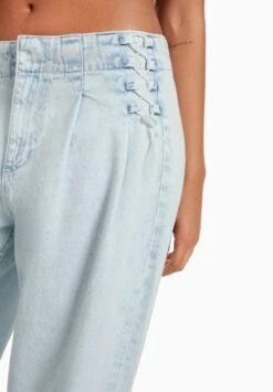 BERSHKA WIDE LEG 90S TIE - Jeans Straight Leg - Light Blue -Günstiges Mode Verkaufsgeschäft f4abe970aea24ccbbd3de1d89068d734